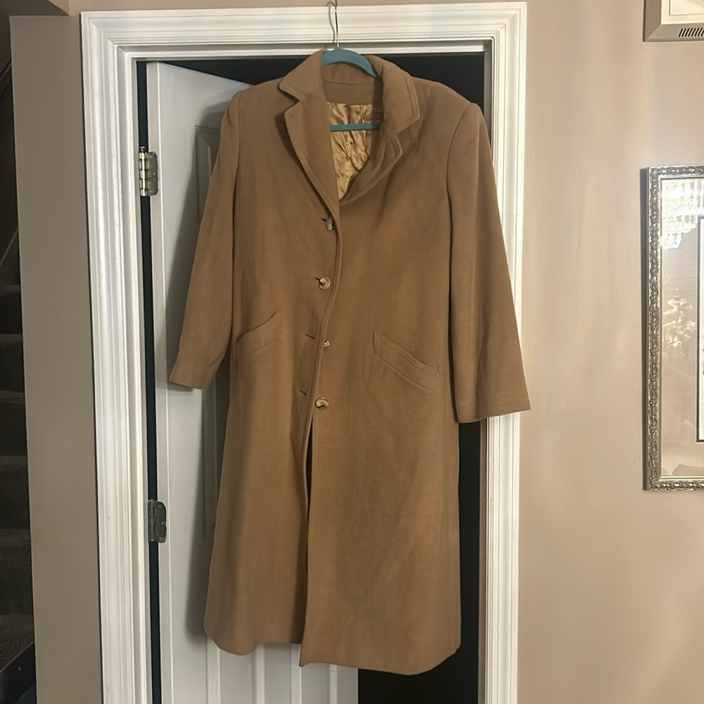 Vintage Fleurette 100% Camel Hair Pea Coat